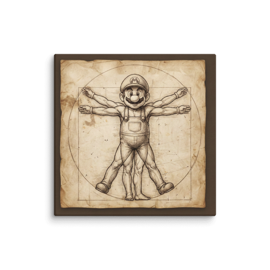 Vitruvian Mario 10x10 on canvas